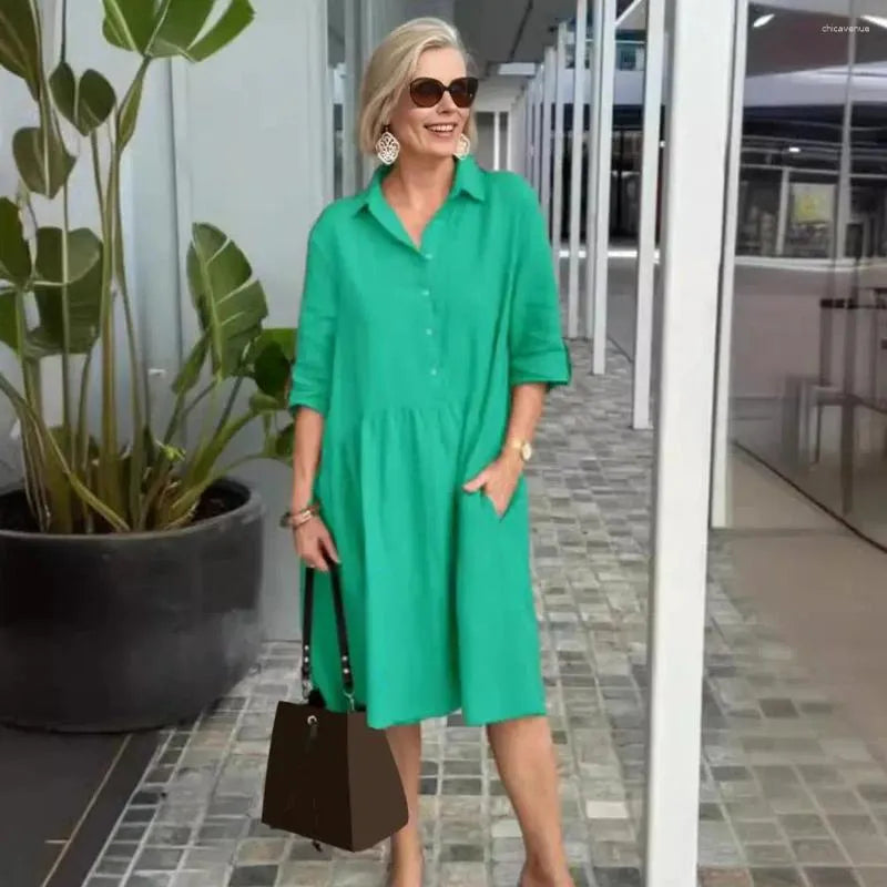 Tricia - Effortless Cotton Midi Dress
