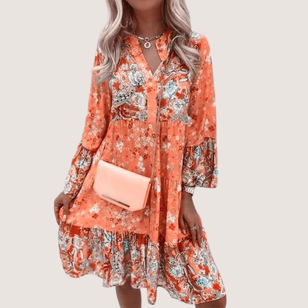 Bries – Boho Chic Floral Midi Dress