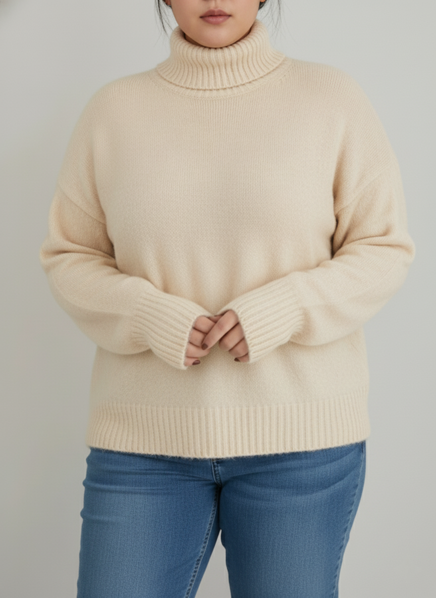 Vayna - Plus Size Knit Turtleneck Sweater for Women