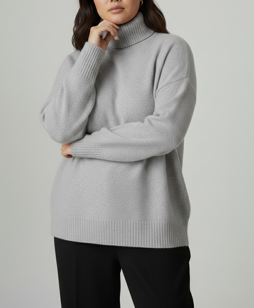 Vayna - Plus Size Knit Turtleneck Sweater for Women