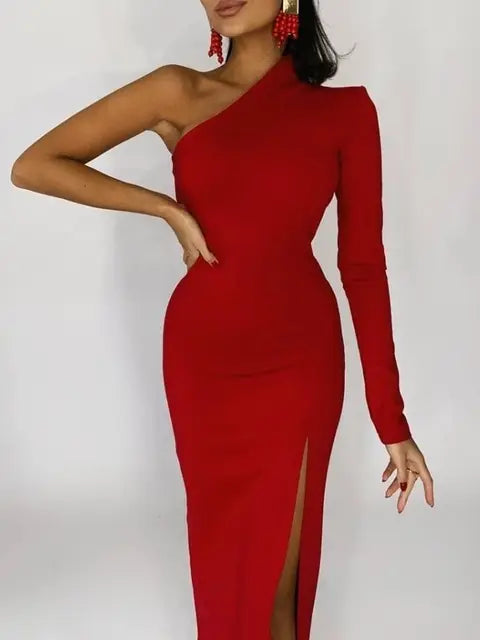 Chic Asymmetrical Evening Dress