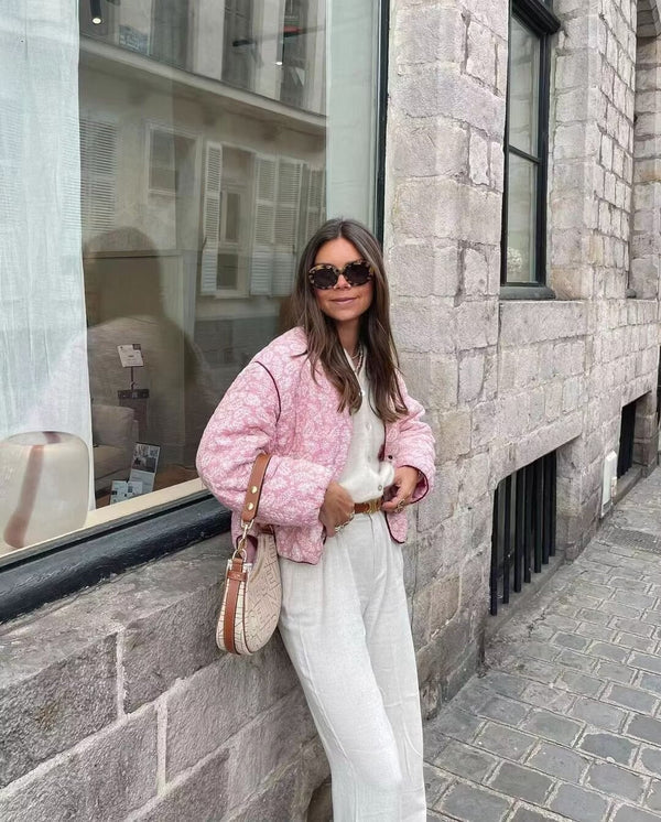 BLOOM – Women's Pink Patchwork Quilted Jacket