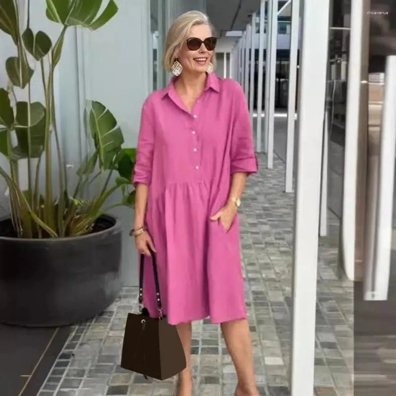 Tricia - Effortless Cotton Midi Dress