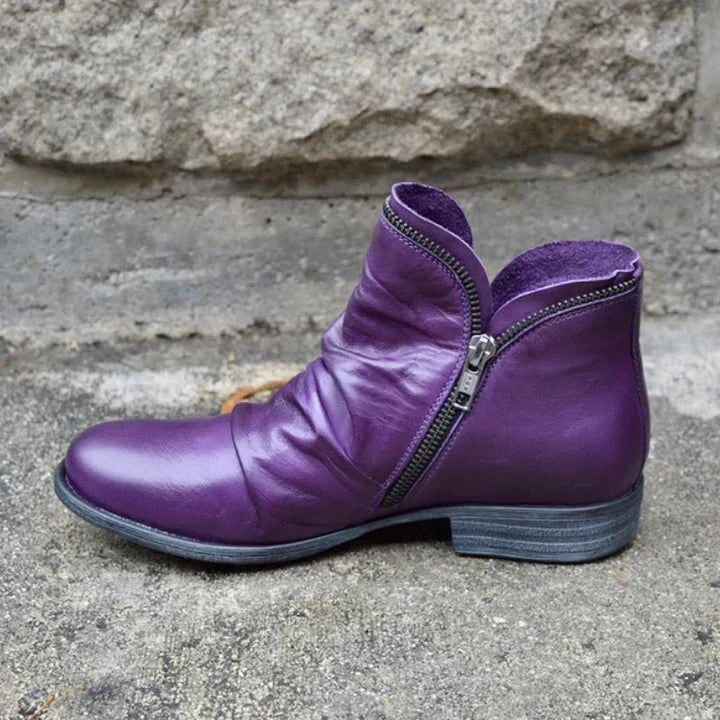 Zippered Ankle Boots for Women