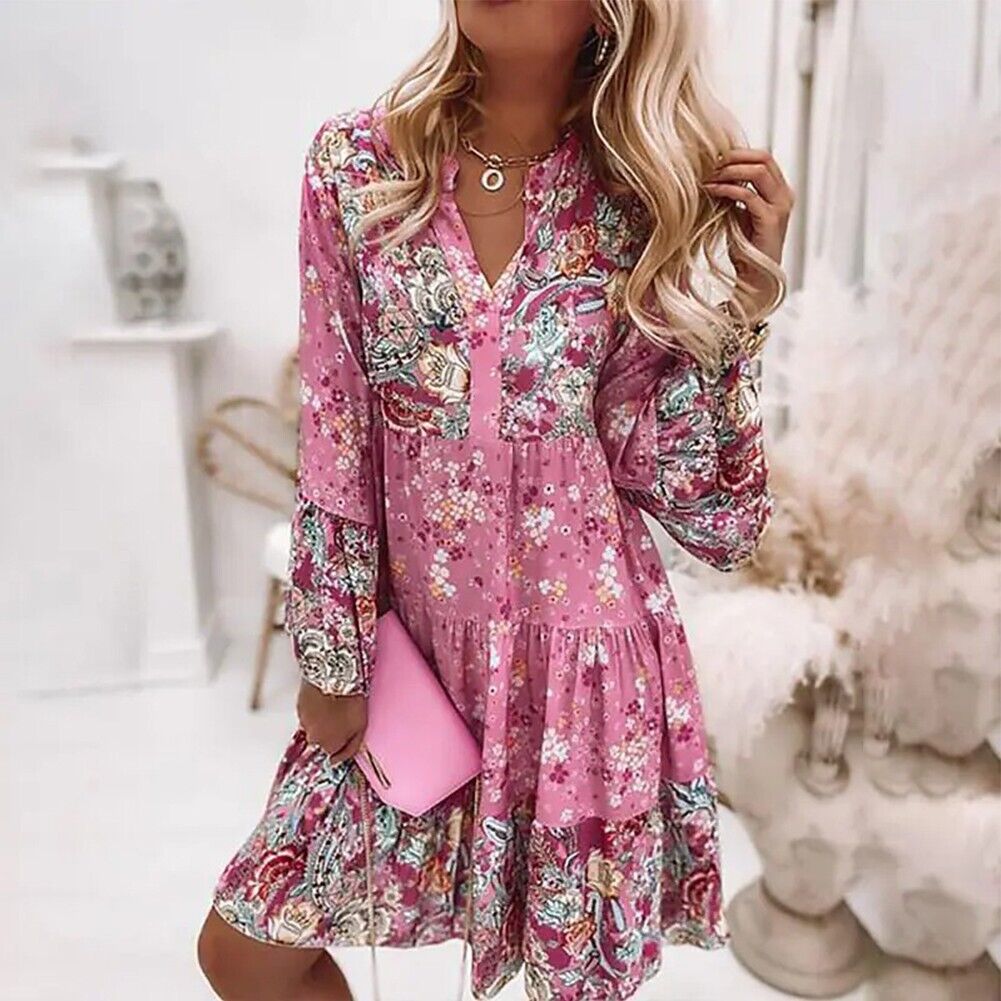 Bries – Boho Chic Floral Midi Dress